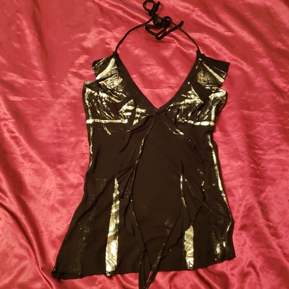 Black&silver halter top - Picture 2 of 5